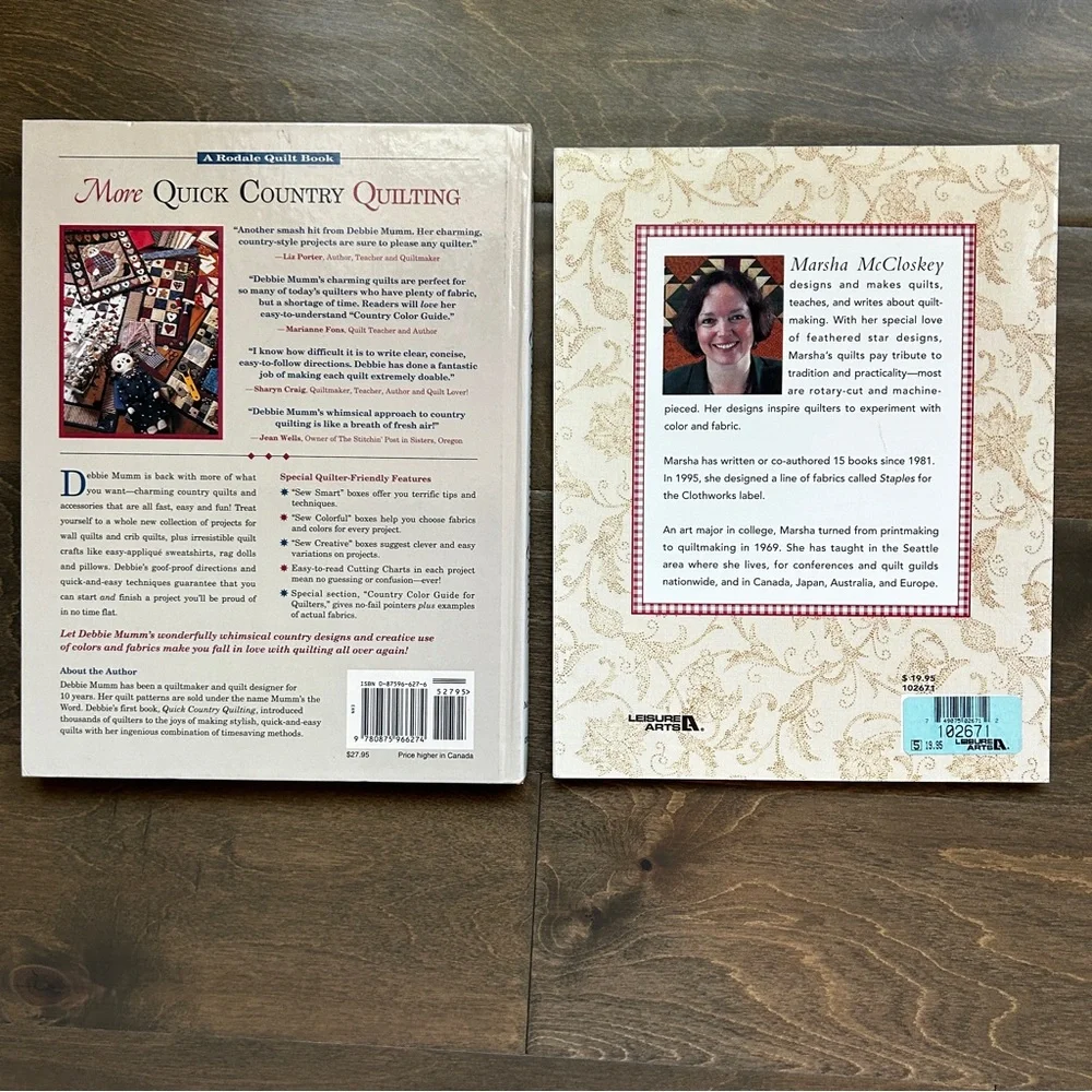 Set of 2 Books: Quick Country Quilting & Classic Quilting by Mumm & McCloskey